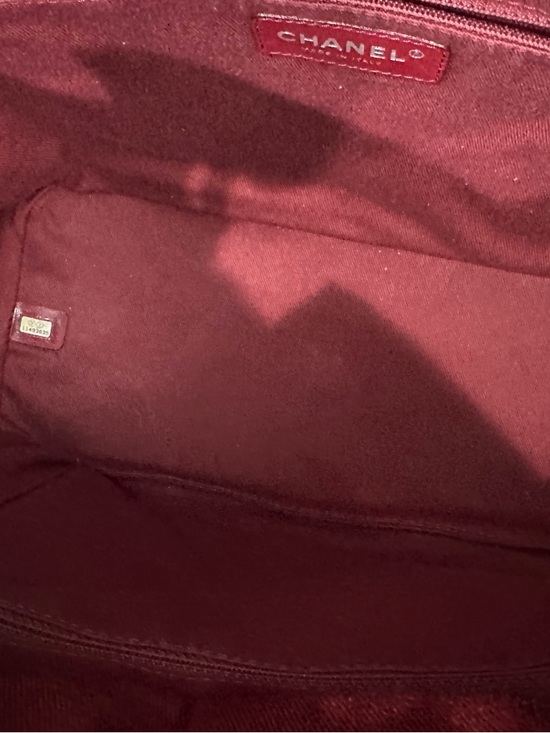 Chanel Cambon Ligne Tote Cream Lambskin | Quilted CC Chain Shoulder Bag (C8) - Picture 14 of 16